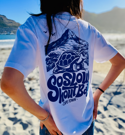 So Slow in the Mountains - White Unisex Box Fit T-Shirt