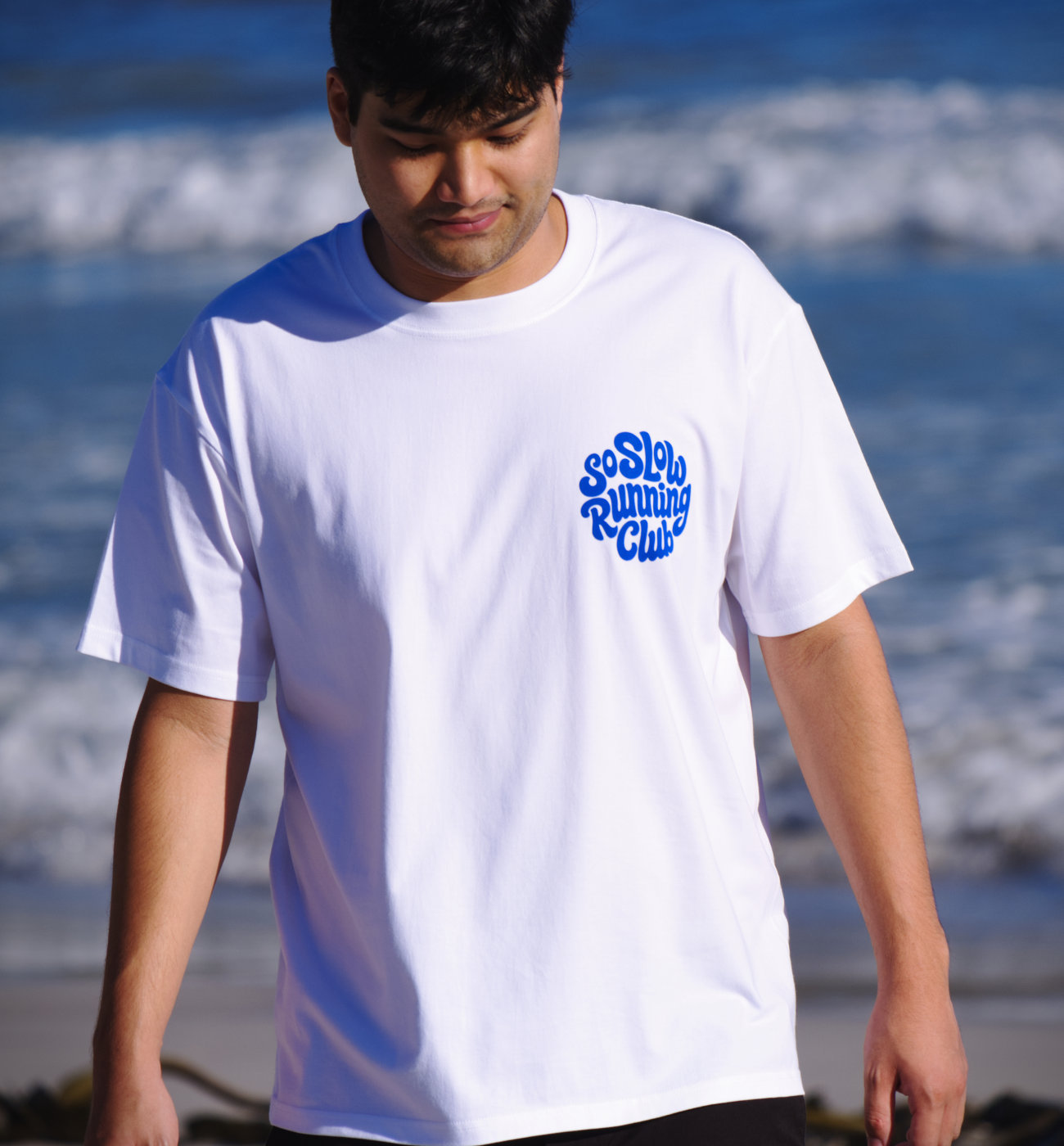 So Slow in the Mountains - White Unisex Box Fit T-Shirt