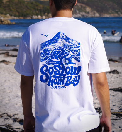 So Slow in the Mountains - White Unisex Box Fit T-Shirt
